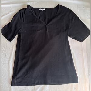 Alfani Black V Neck Blouse XL
